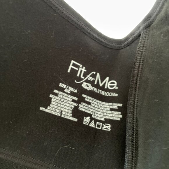 🐈Fruit of the Loom Fit for Me Plus Size Beyond Soft Wireless Cotton Bra 46C - Picture 10 of 12